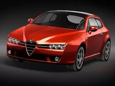 Alfa Romeo Brera Lowpoly 3D model