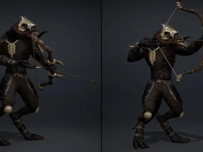 Archer Archer Arm1 Brutal Low-poly 3D model