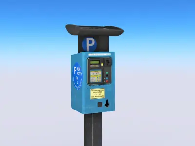 Parking Meter Low-poly 3D model