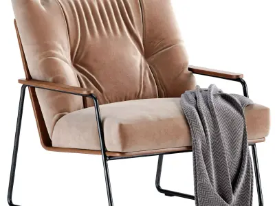 Armchair Herval Jane Modern 3D model