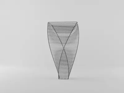 Abstract Wire Sculpture Low-poly 3D model