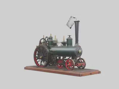 Steam Engine Model 1 Low-poly 3D model