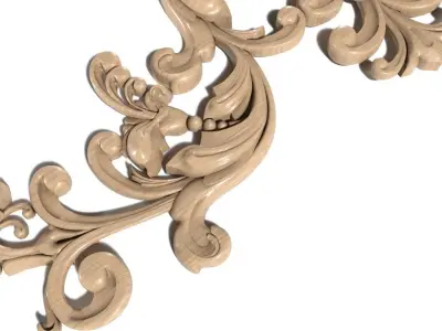 Cartouche-011 decorative ornate design 3D model