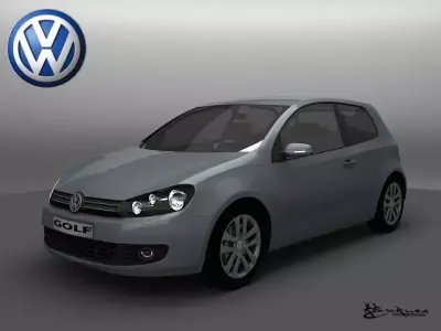 Volkswagen Golf VI 3doors 2009 3D model