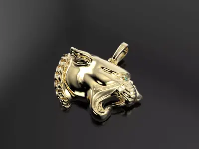 Magerit panthere pendant 3D print model