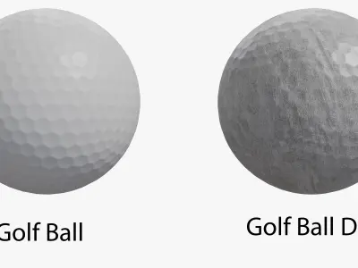 Golf Ball - 2 Different Textures 3D model