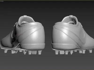 Red Football Boots 3D model