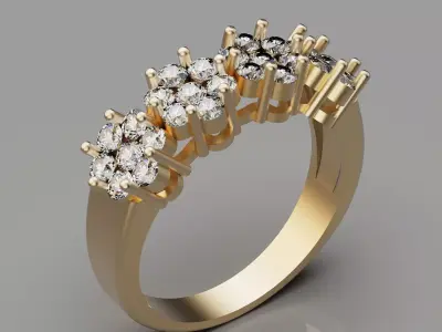 Lux  ring   printable gold jewelry printable 3D model 3D print model purchase