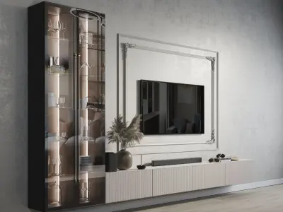 Wall TV set 3 3D model