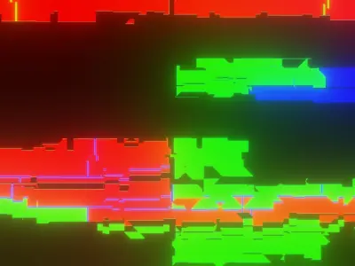 Glitching Animation - made in Blender Low-poly 3D model