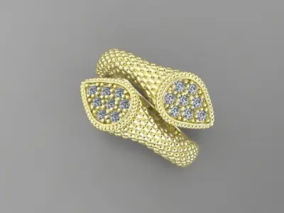 COCKTAIL RING 3D PRINTABLE MODEL 3D print model