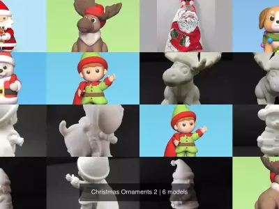 Christmas Ornaments 2 3D Model Collection