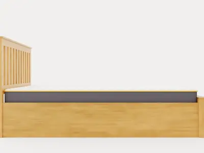 Phoenix King Ottoman Bed Low-poly 3D model get