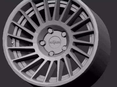 Rotiform IND-T Wheels Rims 3D Print Ready Model INDT 3D print model