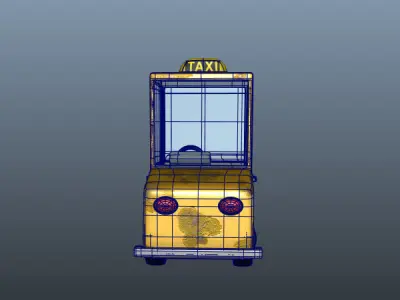 Taxi Cab Cartoon 3D model