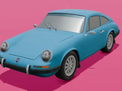 Cartoon Car 3D Model Low-poly 3D model