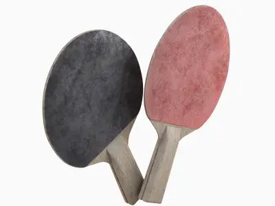 Table Tennis Rackets Low-poly 3D model