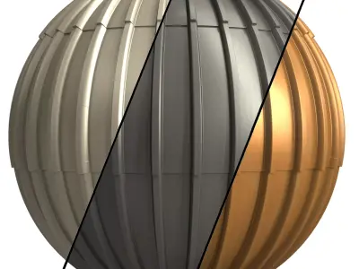 Roof Tile Materials 29- By 3 color Pbr By Sbsar 4k 3D model