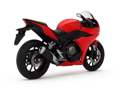 Low Poly and Mid Poly Sport Motorcycle 3D Model Game Ready Asset Free low-poly 3D model