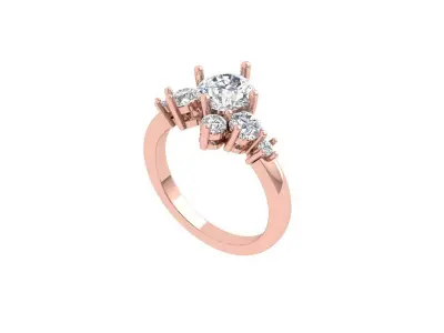 Wedding Ring  3D print model 10