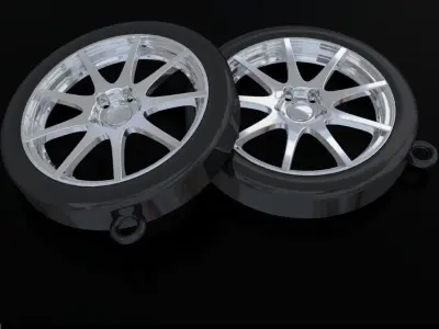 wheel ring keychain 3d model Free 3D print model