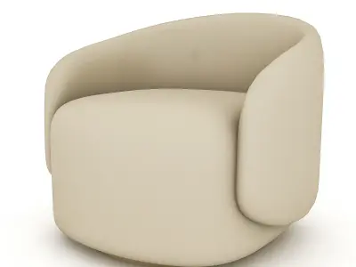 3D armchair salon model Low-poly 3D model