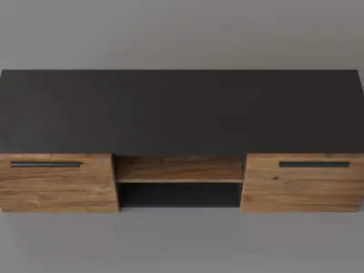 Rigby 55 Small Floating Media Console 3D model