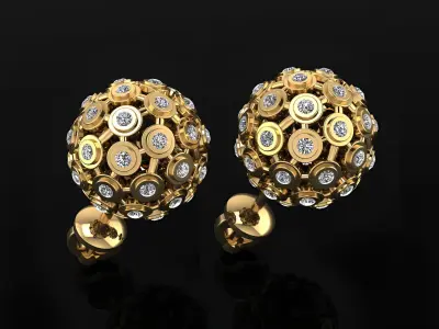 Ball Earrings  3D print model