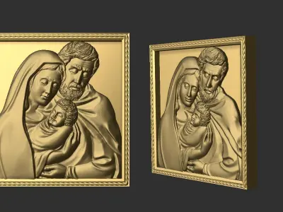 Special Holy Family 3D print model 3D print model