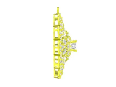 7276 luxury hongkong diamond women fashion pendant 3D print model