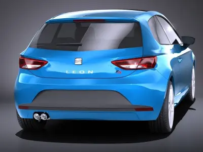 Seat Leon SC 2016 VRAY 3D model