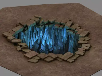 Stone Funeral Place - Tiankeng 01 3D model