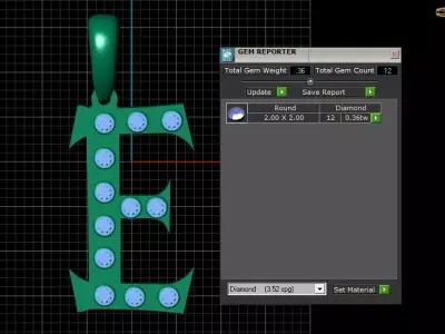 Letter E Pendant  3D Printable   Model 3D print model