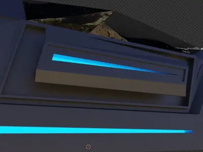 Floating Futuristic Car based on Tesla Cybertruck Free low-poly 3D model