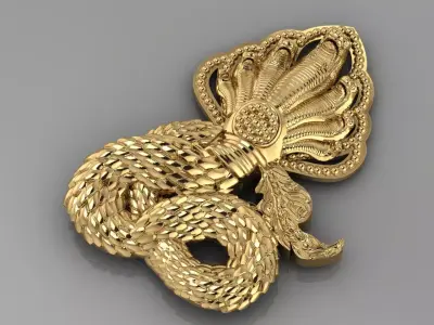 Khmer Dragon Neak Khmer Pendant 3D print model
