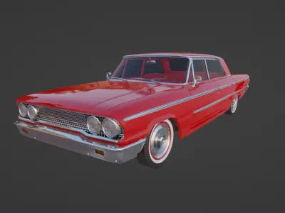1960s Muscle Car 7 Fully Featured Low-poly 3D model