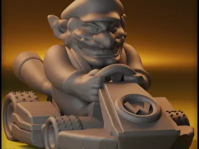 Wario Mario Kart - Wario for Monopoly Gamer 3D print model