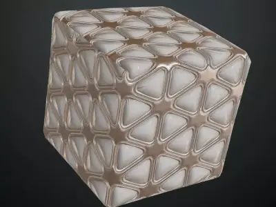 Clean White Sci-Fi Padded Wall PBR Seamless Texture
