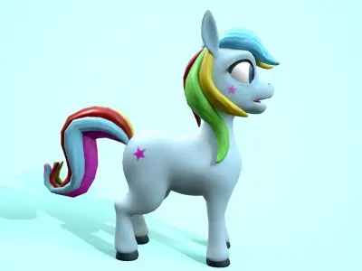 cartoon pony candy Low-poly 3D model