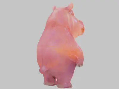Cartoon Hippo 3D Model Low-poly 3D model