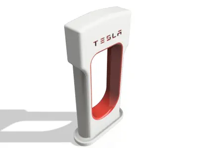 TESLA SUPERCHARGER MODEL DECOR STL FILE 3D print model