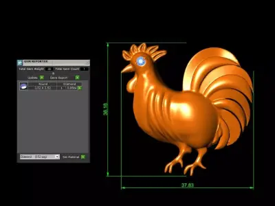 Chicken Pendant 3D print model