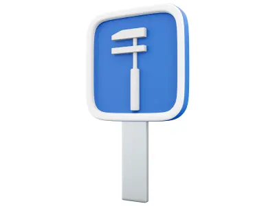 3D Car repair shop icons cartoon icon 3D model