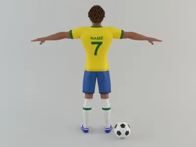 Brazil Footballer 3D model