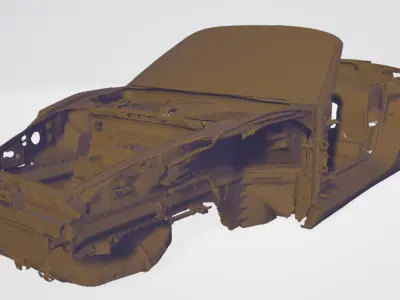 Porsche Boxster 986 bare shell 3d scan 3D model