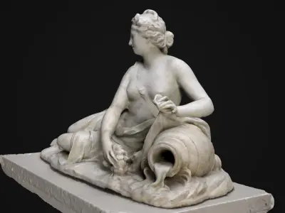 Aretheuse statue Low-poly 3D model