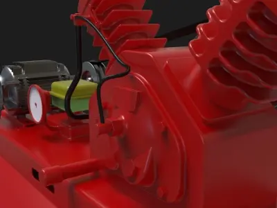 2 Hp Air Compressor Free 3D model