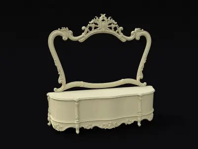 sideboard and stand and mirror three in one 3D model