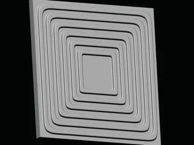 panel for CNC wood carving Free 3D model