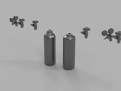 Gas Welding - Diorama Miniature Garage 3D print model 3D  3D print model